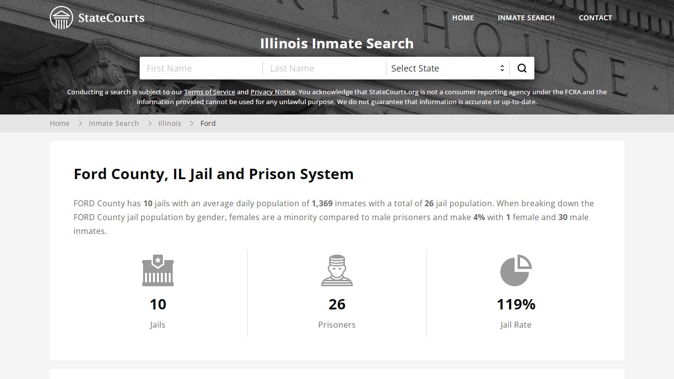 Ford County, IL Inmate Search - StateCourts