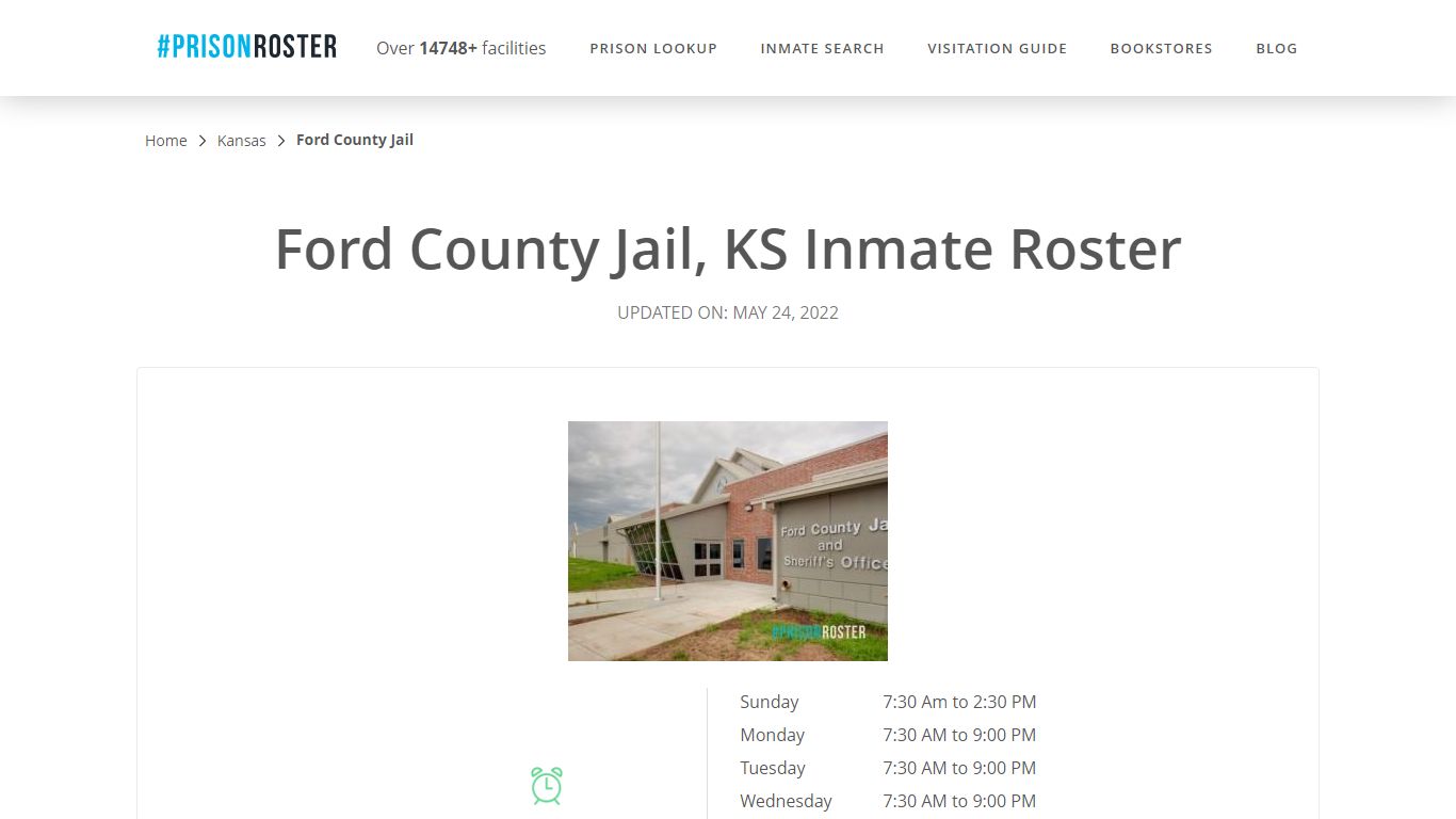 Ford County Jail, KS Inmate Roster